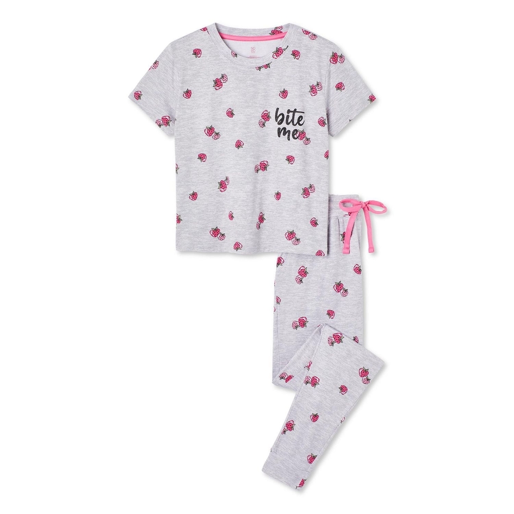 Gray and Pink Pajamas